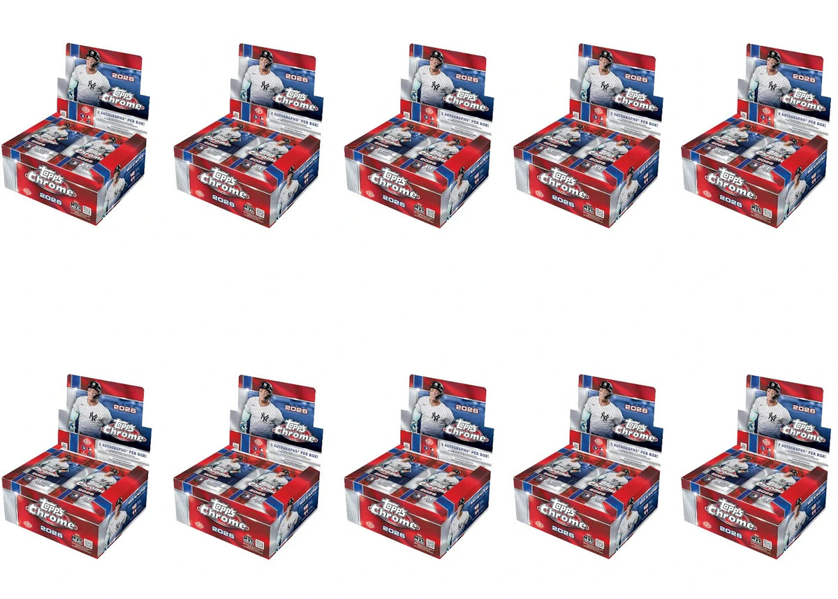 2026 Topps Chrome Baseball Jumbo Box 10x Lot